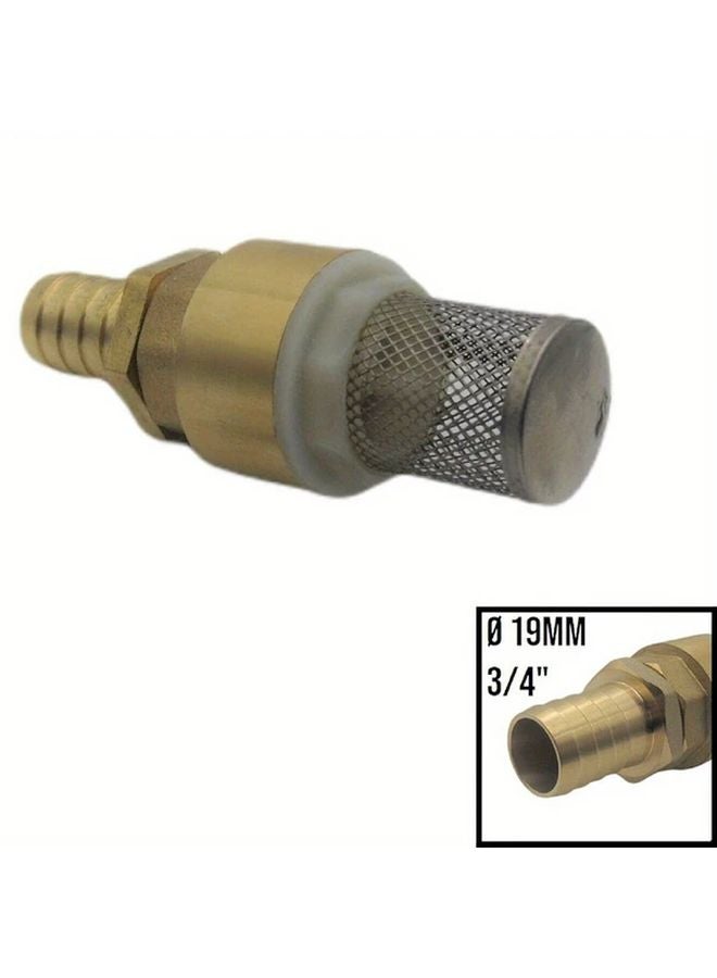 1 Inch Copper Bottom Hole Valve Braided Inlet Filter Screen Return Valve with Outer Threaded Tee - Image 5
